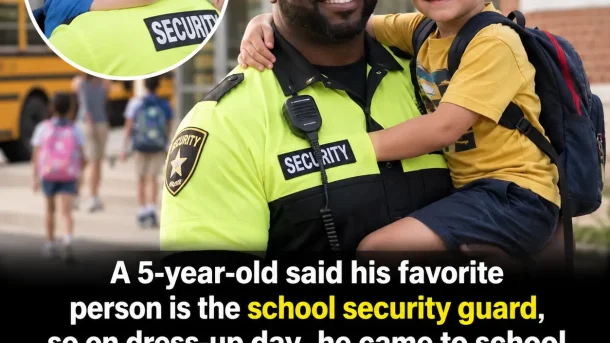 5-Year-Old Dresses as His School Security Guard for “Favorite Person Day” Because “He Keeps Me Safe Every Day”